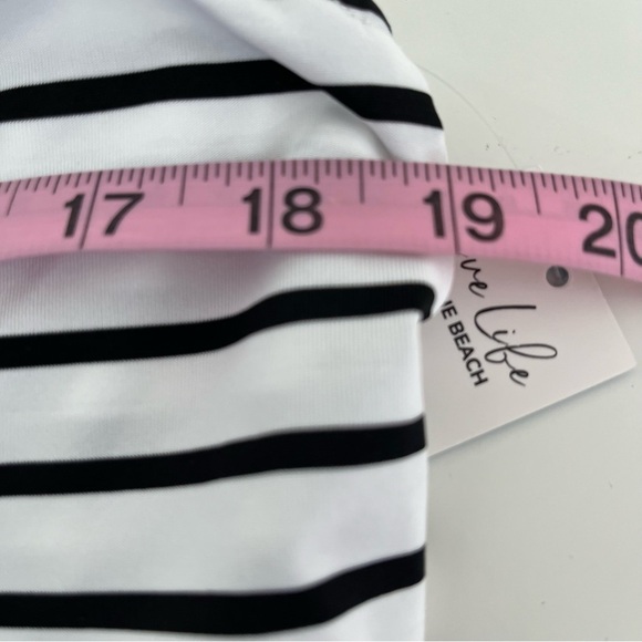 CUPSHE White Black Stripe Scoop Neck Sleeveless Maxi Dress Coverup - Picture 16 of 16